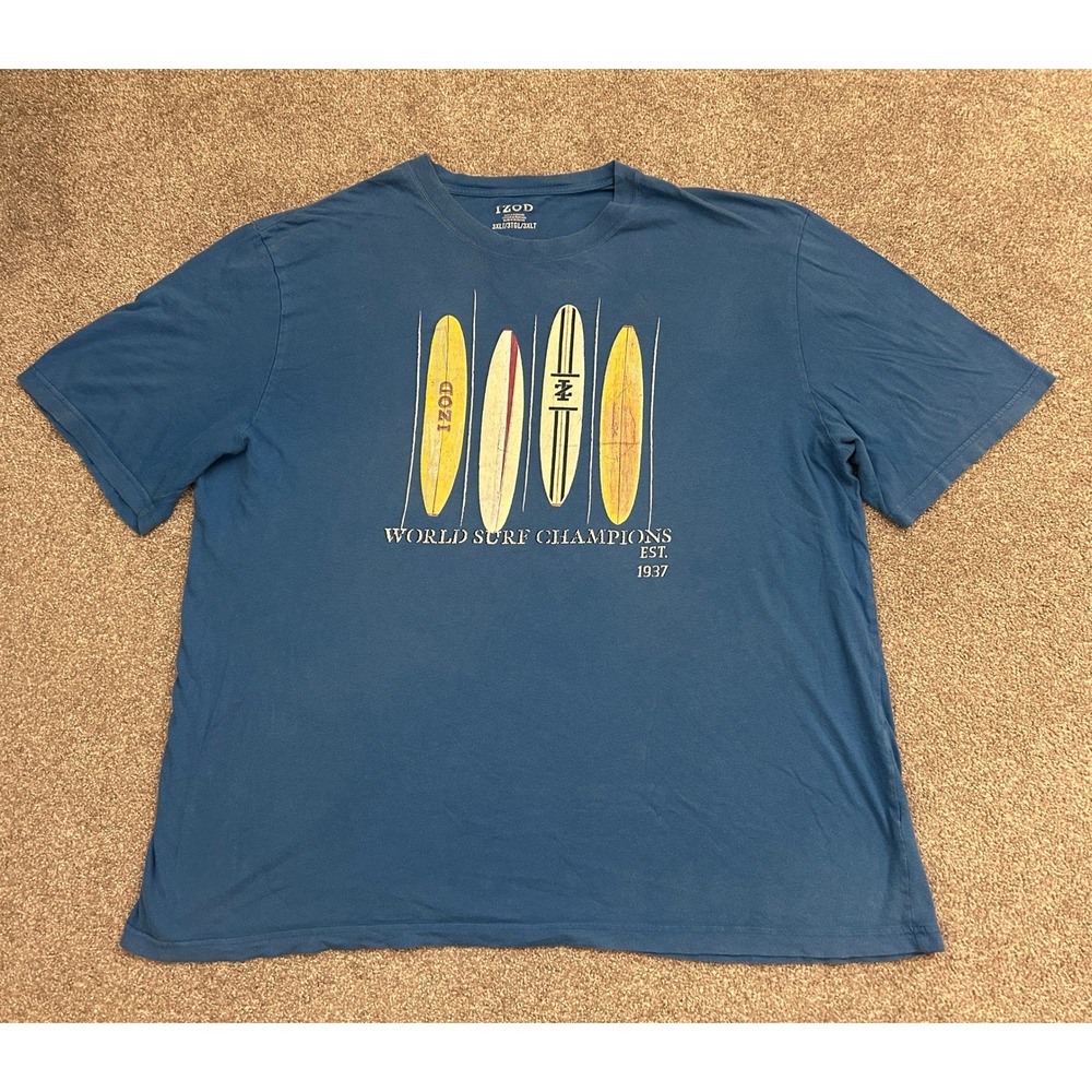 Surf Style IZOD Tee Mens 3XLT Blue Excellent World Surf Champions Surfboards